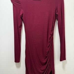 Alya Burgundy Midi Dress